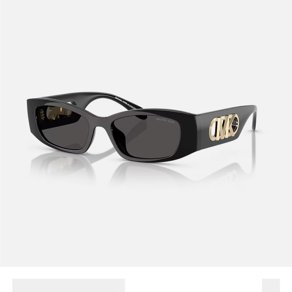 NWT Michael Kors Black Sunglasses with Gold Logo